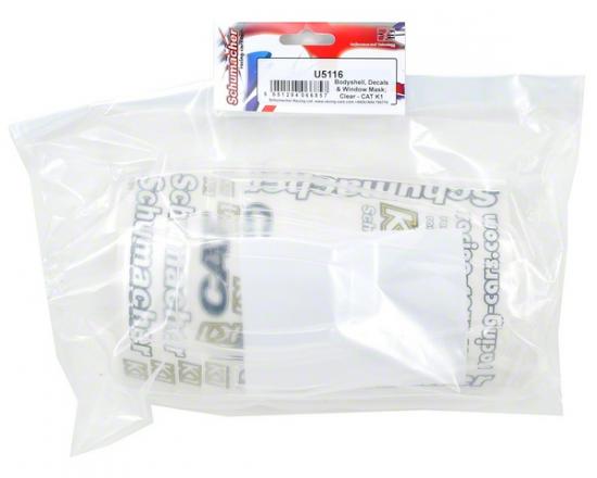 Bodyshell - Decals & Window Mask; Clear - CAT K1 ** CLEARANCE **