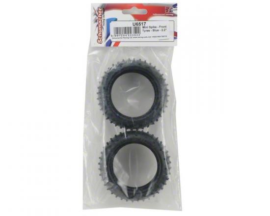 Schumacher Mini Spike 2 4WD Front Buggy Tyres - Blue - 1 Pair