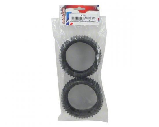 Schumacher Silver Mini Spike 1:8 Buggy Tyres - 1 Pair