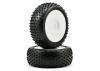 Schumacher Silver Mini Spike 1:8 Pre Mounted Tyres - 1 Pair