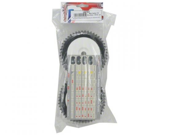 Schumacher Silver Mini Spike 1:8 Pre Mounted Tyres - 1 Pair