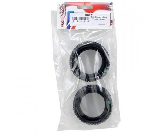 Schumacher Cut Stagger Low Profile Tyres - Green