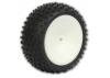 Schumacher Mini Spike 2 Tyres - Yellow - Pre Glued on 1:10 Rear Buggy Wheels (2)