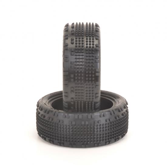 Schumacher Cactus Fusion 2 - 1:10 4WD Front Tyres - Yellow (2)