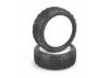 Schumacher Cactus Fusion 2 - 1:10 4WD Front Tyres Pre Glued on White Rims - Yellow (2)	