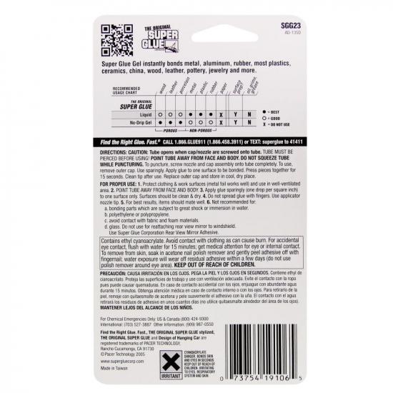 Super Glue Super Glue Gel 3-Pack (3x 0.07oz, 2g)