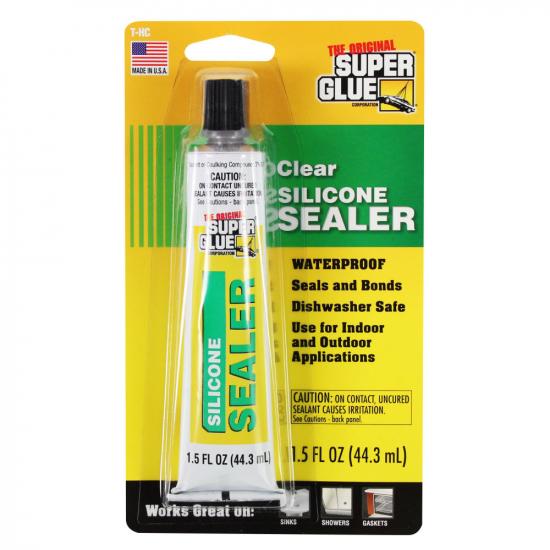 Super Glue Clear Silicone Sealer (1.5fl oz, 44.3ml)
