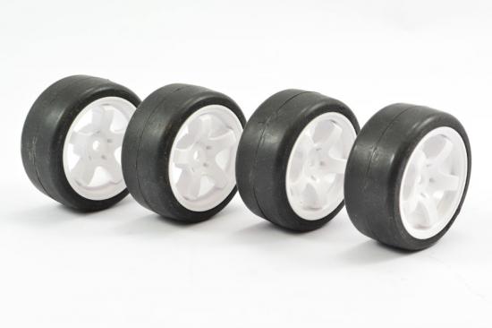 Sweep Mini Tyres Pre Glued on 12mm Hex Mini Wheels 40 Deg (Set of 4)