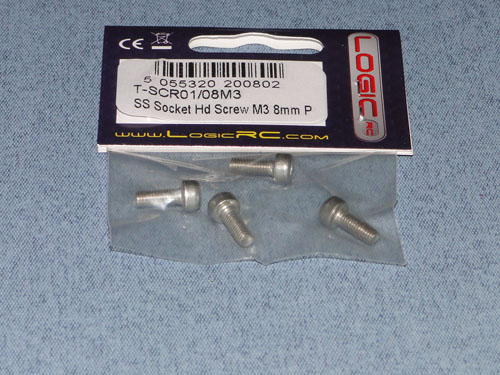 SS Socket HD Screw M3 8mm (4) - Bulk Pack Of 5