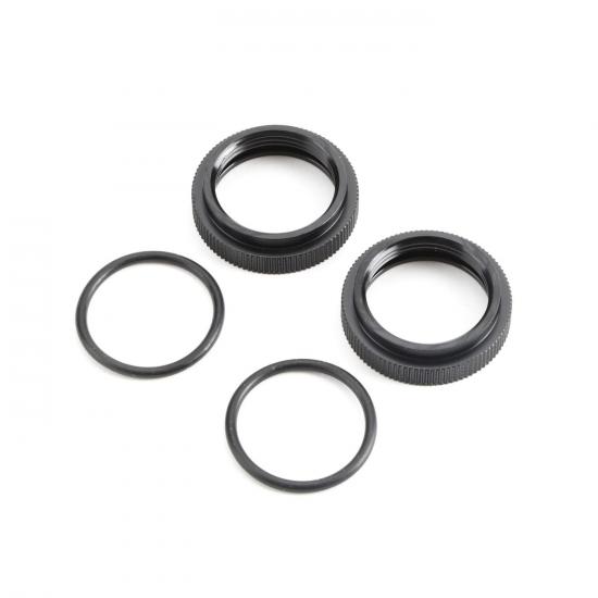 Shock Adjuster Nut w/O-ring AL Black(2):5B5TMINI