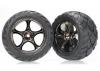 Traxxas Anaconda Tires with Tracer 2.2 Black Chrome Wheels (assembled glued) (rear)