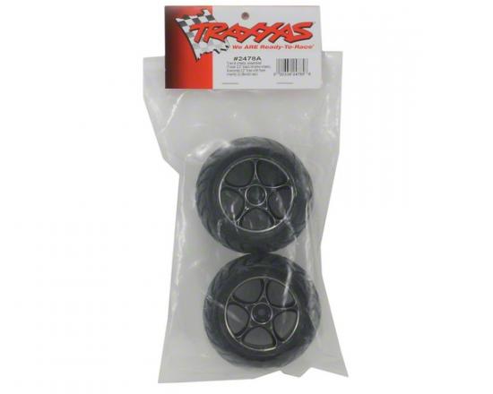 Traxxas Anaconda Tires with Tracer 2.2 Black Chrome Wheels (assembled glued) (rear)