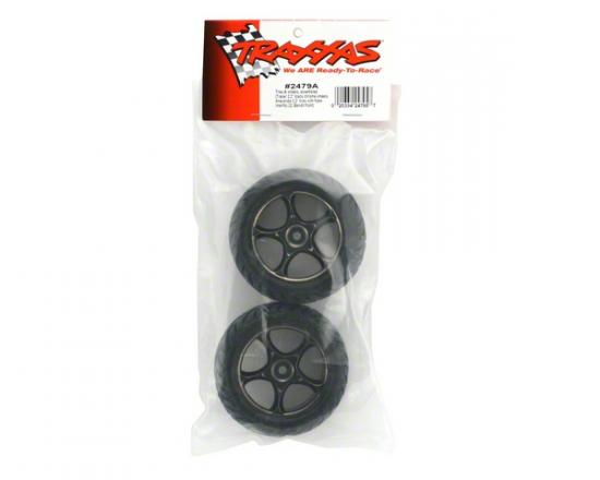 Traxxas Anaconda Tires with Tracer 2.2 Black Chrome Wheels (assembled glued) (front)