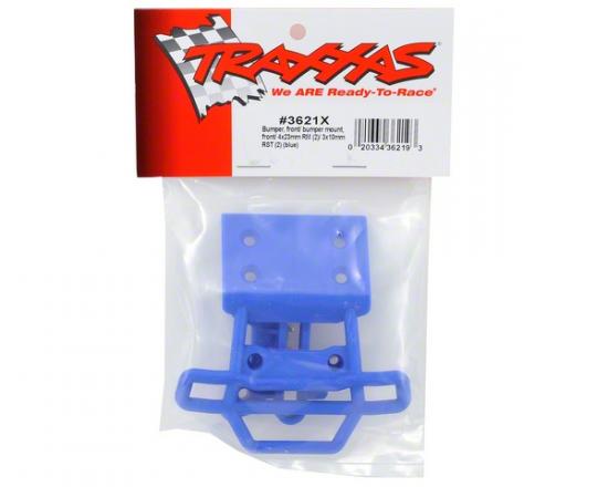 Traxxas Bumper front / bumper mount front / 4x23mm RM (2)/ 3x10mm RST (2) (blue)