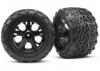 Traxxas Talon tires All-Star black chrome wheels foam inserts (assembled and glued) (nitro rear/ electric front) (2) (TSM rated)