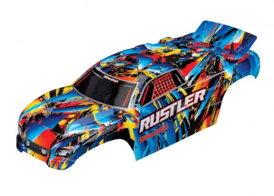 Traxxas Body Rustler Rock n Roll (painted decals applied)