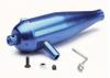 Traxxas Tuned pipe high performance (Aluminium) (blue-anodized)/ pipe hanger/ screws/ nuts (requires 4941)