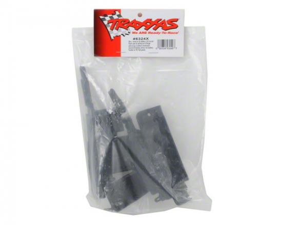 Traxxas Box receiver battery (2)/ cover/ foam pad adhesive/ charge jack plug (rubber)/ 4x8mm BCS (1)/ 4x12mm BCS (2) (contains both boxes to accommodate either AA battery holder or RX flat pack)
