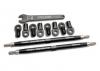 Traxxas 7075-T6 carbon black Aluminium TUBES toe links (128mm fits front or rear) (2)/ rod ends rear (4)/ rod ends front (4)/ wrench (1)
