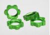 Traxxas Wheel nuts splined 17mm (green-anodized) (4)