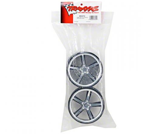 Traxxas Gemini 3.8 Wheels (chrome) (2) (also fits MAXX series)