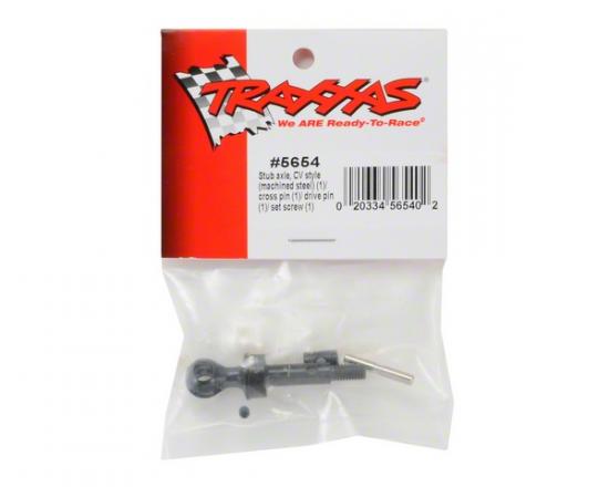 Traxxas Stub axle CV style (machined steel) (1)/ cross pin (1)/ drive pin (1)