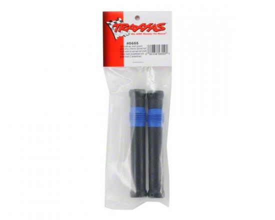 Traxxas Half shaft set short (plastic parts only) (internal splined half shaft/ external splined half shaft/ rubber boot) (assembled with glued boot) (2 assemblies)
