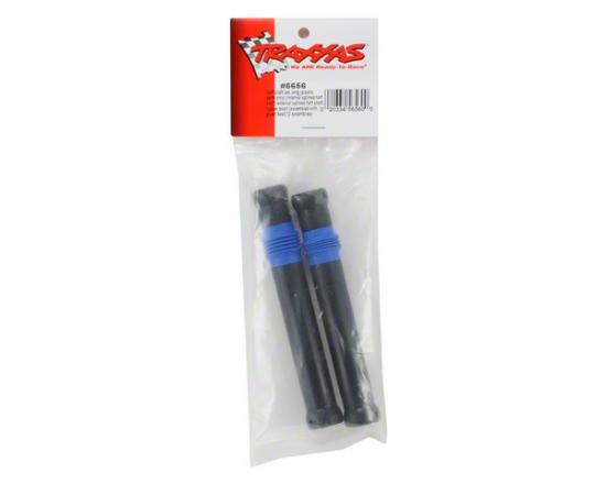 Traxxas Half shaft set long (plastic parts only) (internal splined half shaft/ external splined half shaft/ rubber boot) (assembled with glued boot) (2 assemblies)