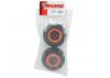 Traxxas Tire wheel assy glued (SCT black orange beadlock wheels SCT off-road racing tires foam inserts) (2) (2WD front)