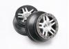 Traxxas Short Course Chrome SS Wheels - Black Beadlock - 12mm Hex (2) (2WD Front)