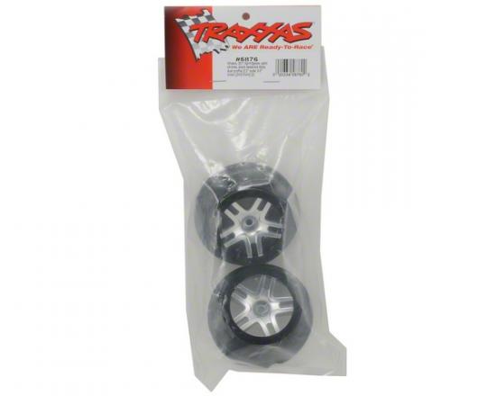 Traxxas Short Course Chrome SS Wheels - Black Beadlock - 12mm Hex (2) (2WD Front)