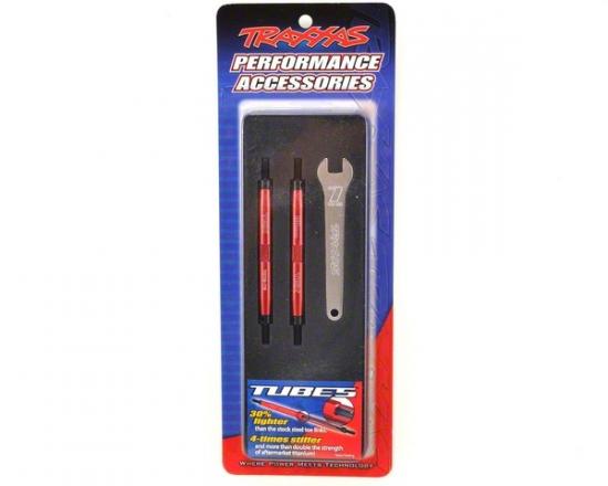 Traxxas Toe links Slayer Pro 4X4 (Tubes 7075-T6 Aluminium red) (88mm fits front or rear) (2)/ rod ends rear (4)/ rod ends front (4)/ wrench (1)