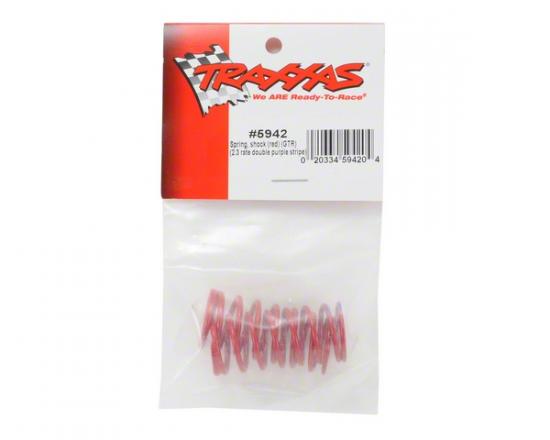 Traxxas Spring Shock (red) (GTR) (2.3 rate double purple stripe) (1 pair)