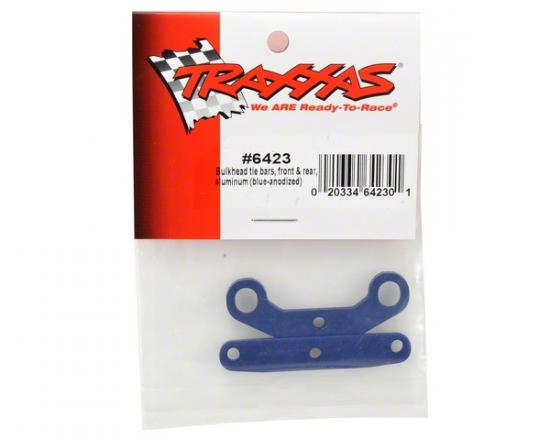 Traxxas Bulkhead tie bars front rear Aluminium (blue-anodized)