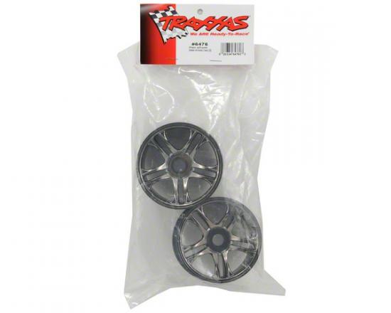 Traxxas Wheels split-spoke (black chrome) (rear) (2) — image 3 of 3