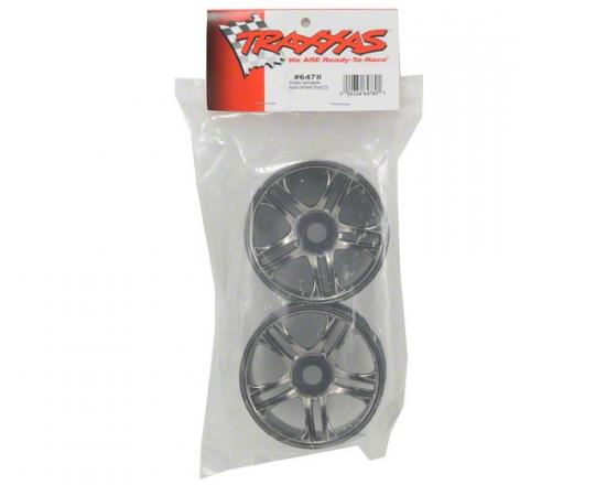Traxxas Wheels split-spoke (black chrome) (front) (2)