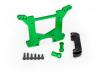 Traxxas Shock tower rear 7075-T6 Aluminium (green-anodized) (1)/ body mount bracket (1)