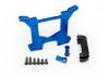 Traxxas Shock tower rear 7075-T6 Aluminium (blue-anodized) (1)/ body mount bracket (1)