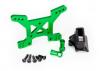 Traxxas Shock tower front 7075-T6 Aluminium (green-anodized) (1)/ body mount bracket (1)