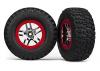 Traxxas BF Goodrich Short Course Tyres on SS Chrome/Red Wheels