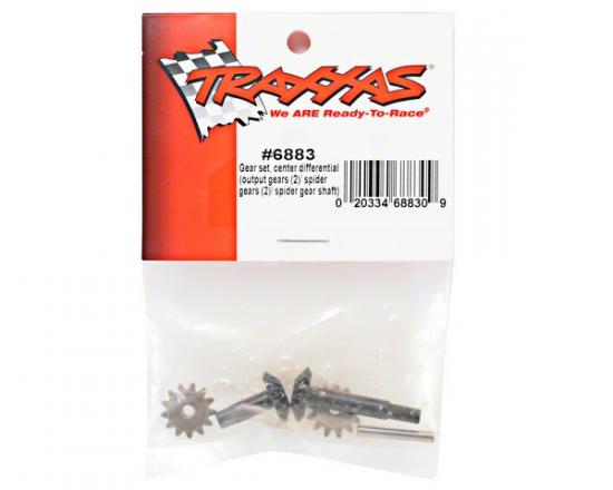 Traxxas Gear set center differential (output gears (2)/ spider gears (2)/ spider gear shaft) — image 3 of 3