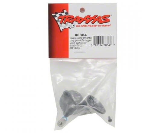 Traxxas Housing center differential/ x-ring gaskets (2)/ ring gear gasket/ bushings (2)/ 5x10x0.5 TW (2)/ CCS 2.5x8 (4)