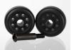 Traxxas Wheels (2)/ axle (1) (for wheelie bar 6978)
