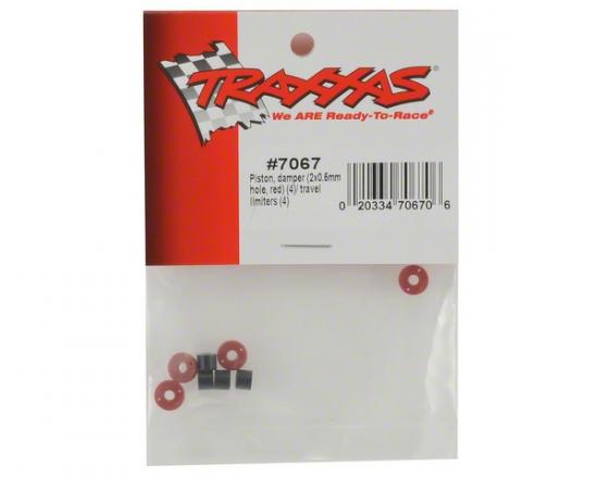 Traxxas Piston damper (2x0.5mm hole red) (4)/ travel limiters (4)