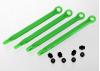 Traxxas Push rod (molded composite) (green) (4)/ hollow balls (8)