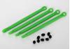 Traxxas Toe link front rear (molded composite) (green) (4)/ hollow balls (8)