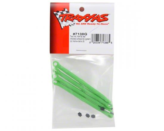 Traxxas Toe link front rear (molded composite) (green) (4)/ hollow balls (8)