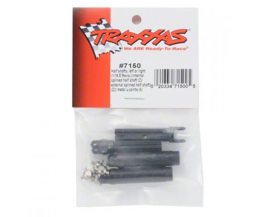 Traxxas Half shafts left or right (internal splined half shaft (2)/external splined half shaft) (2)/ metal u-joints (4)