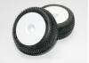 Traxxas Tires wheels assembled glued (white dished 2.2 wheels Response Pro 2.2 tires foam inserts) (2)