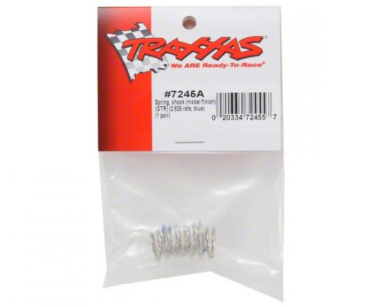 Traxxas Spring Shock (nickel finish) (GTR) (2.925 rate blue) (1 pair)